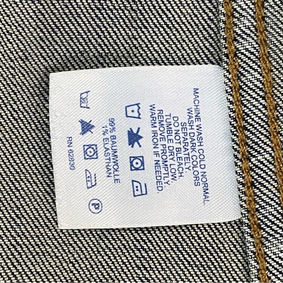 Land's End Blue Jean Jacket Women’s Sz Small, Beach Boho, BBQ, Picnic, Vacation - Picture 9 of 10